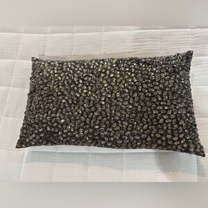 16” x 20” Crystal and Beaded Decorative Pillow